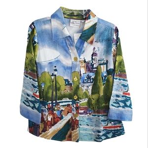 Michael Leu Print Top